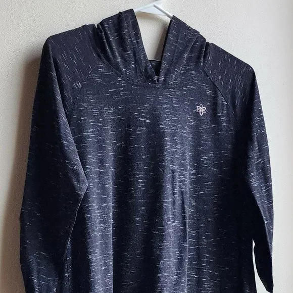 Harmony Balance Charcoal Gray/Black Speckled Hooded Jersey Size Small - Picture 3 of 13